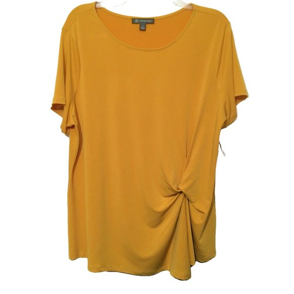 INC Plus Size Twisted Asymmetric Yellow Gold 1X - Picture 2 of 4